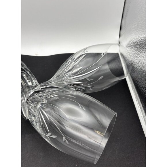 Retired Noritake MOONDUST Cut Crystal Water Goblet 8.5" tall Perfect - Picture 8 of 9